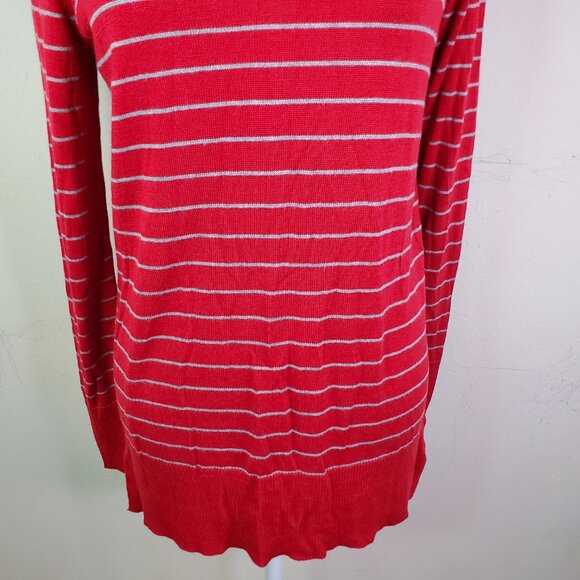 Maison Jules Juniors Red Striped Pullover Sweater S - Picture 6 of 10